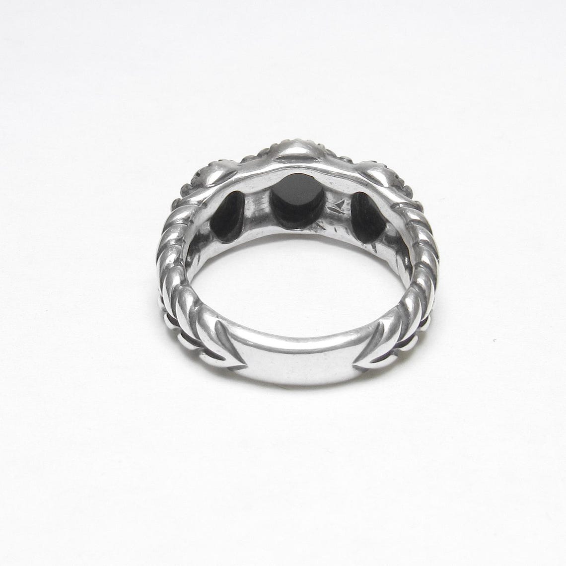 Relios Silver Rings CAROLYN POLLACK Relios Sterling Silver Natural American West Black Onyx ...