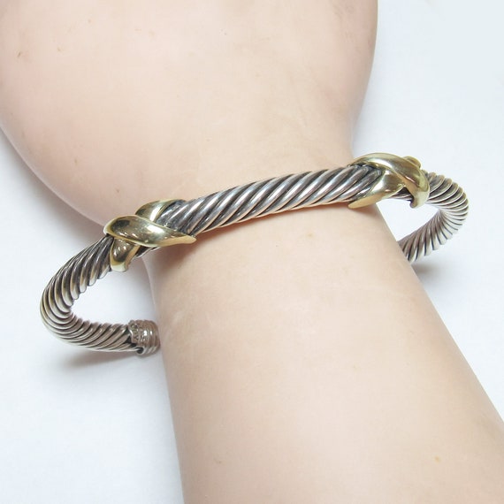 DAVID YURMAN Sterling Silver Cable Cuff Bracelet … - image 4