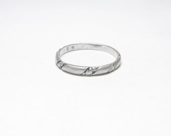 Sterling Silver Carved Cloud Design Band Style Ring Vintage - Etsy