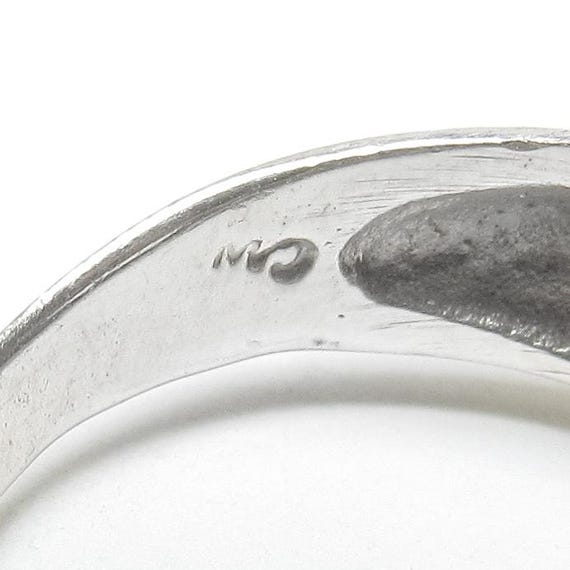 MARSALA Sterling Silver Carved Ichthys Jesus Fish Ring Vintage