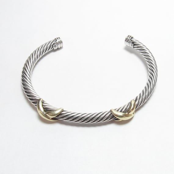 DAVID YURMAN Sterling Silver Cable Cuff Bracelet … - image 2
