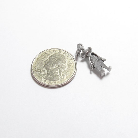 Little Sterling Silver Man In Sombrero And Poncho… - image 3