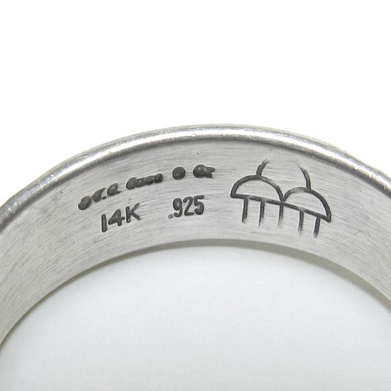 TC CASE & CO Navajo Sterling Silver and 14K Yellow Gold Bar