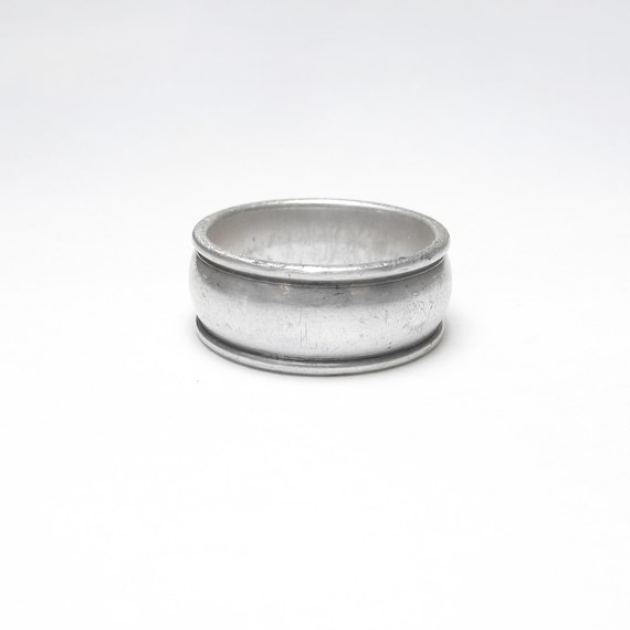 JAMES AVERY Sterling Silver Beveled Edge Eternal Band Style Ring Vintage