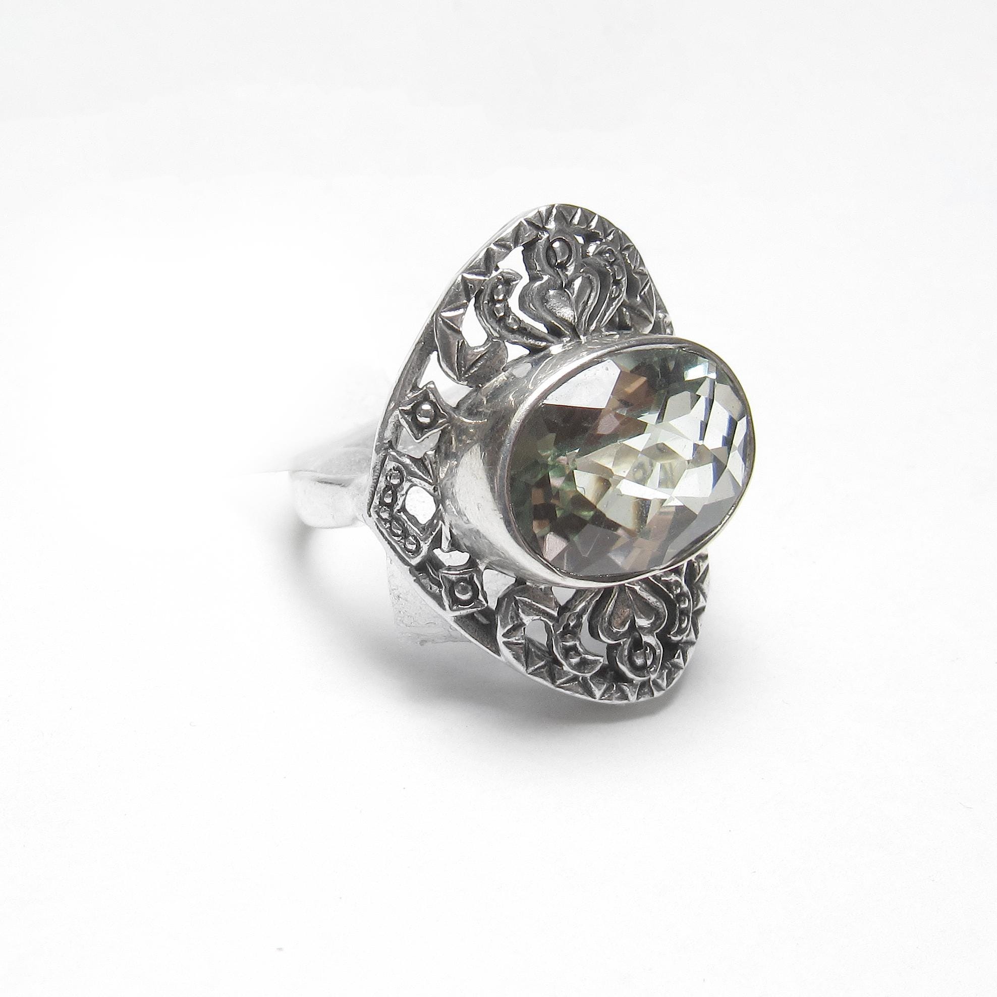 Nicky Butler Silver Rings NICKY BUTLER Sterling Silver 5.00 Ct Natural Green Amethyst Prasiolite ...