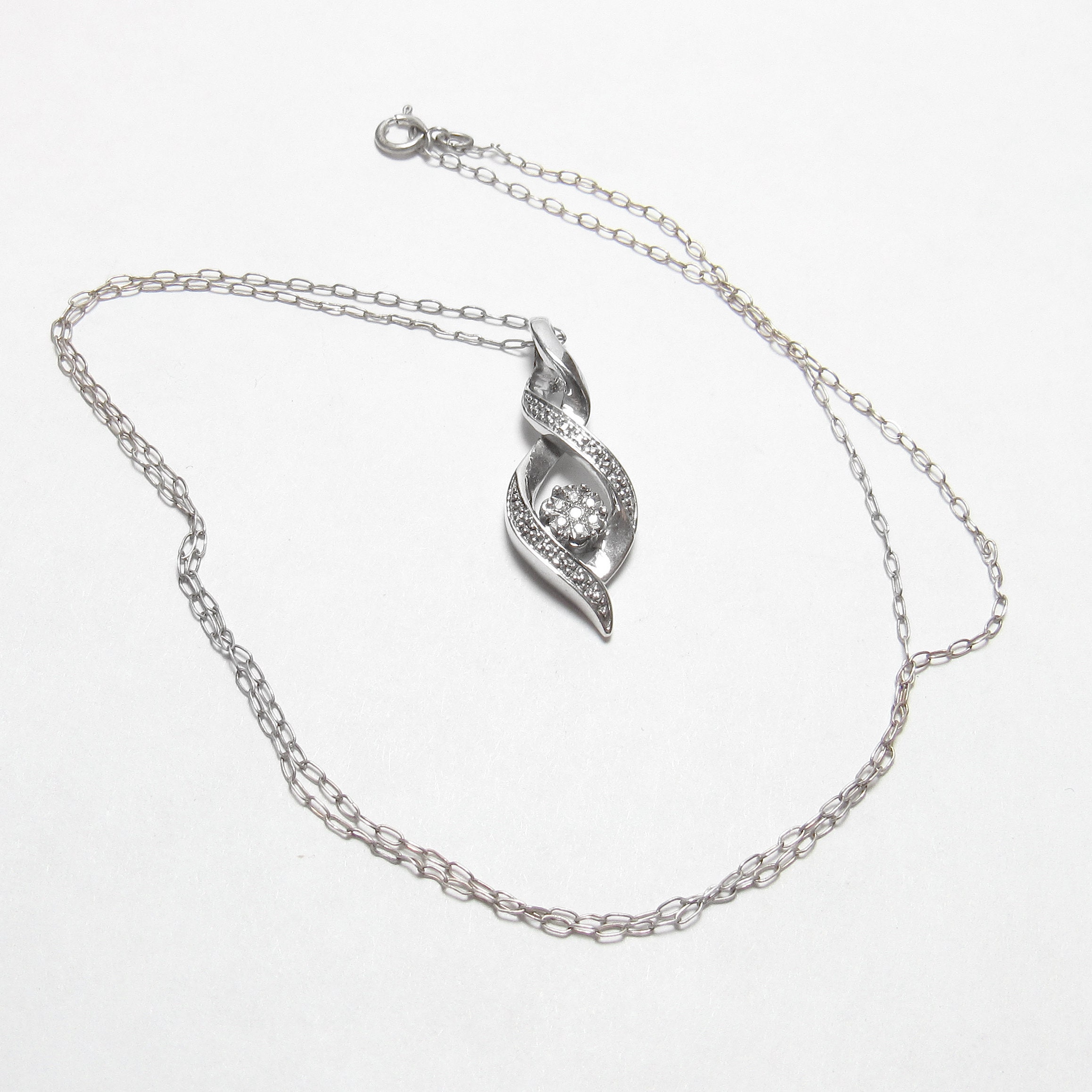ネックレス・ペンダント ROMANTINUER SN47 NECKLACE SILVER RING Sterling Silver CZ Butterfly Pendant Necklace - 16