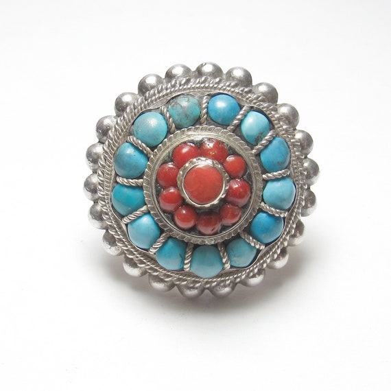 Native American Brilliant Vintage Morenci Turquoise Sterling Silver Shield Earrings Native American Brilliant Vintage Morenci Turquoise Sterling Silver Shield Earrings