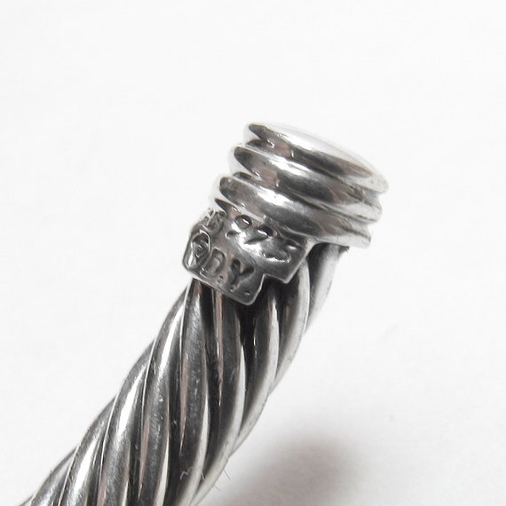 DAVID YURMAN Sterling Silver Cable Cuff Bracelet … - image 5