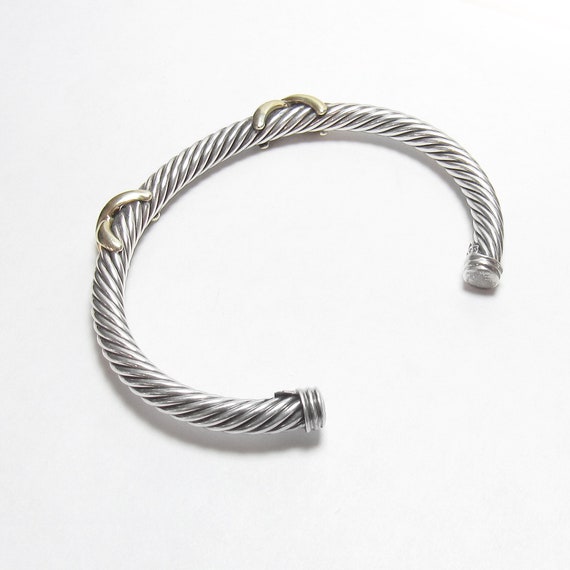 DAVID YURMAN Sterling Silver Cable Cuff Bracelet … - image 3