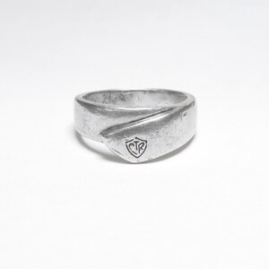 Pierścień wiary RING MASTERS Sterling Silver CTR "Choose The Right" z ominięciem tarczy, rocznik 1970