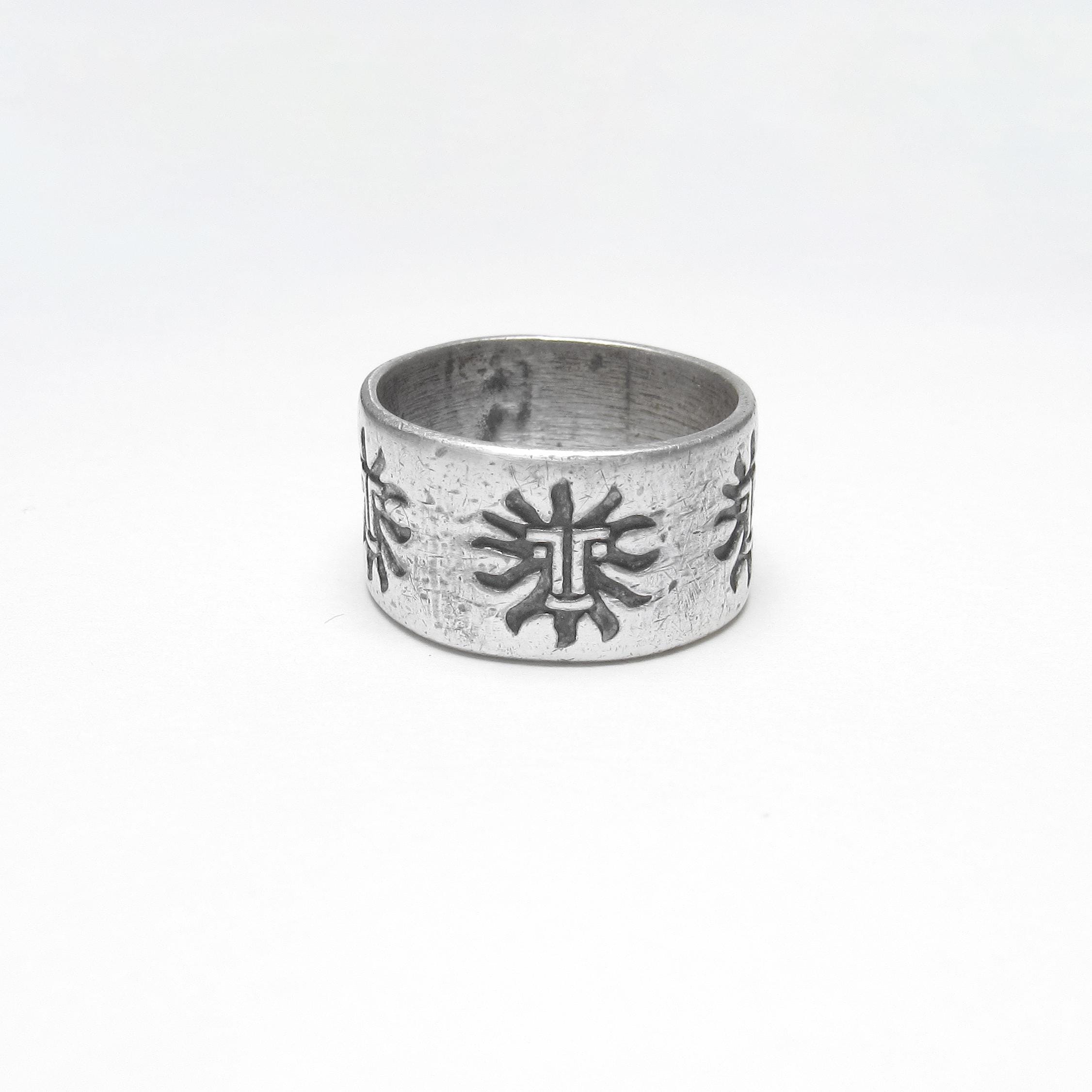 BELL TRADING POST Navajo Sterling Silver Carved Sun God Design