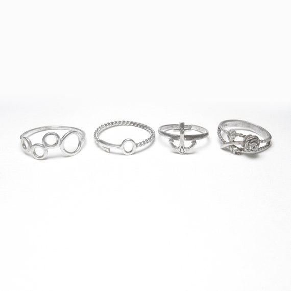 JEWERLY SET Four Little Sterling Silver Simple Fun