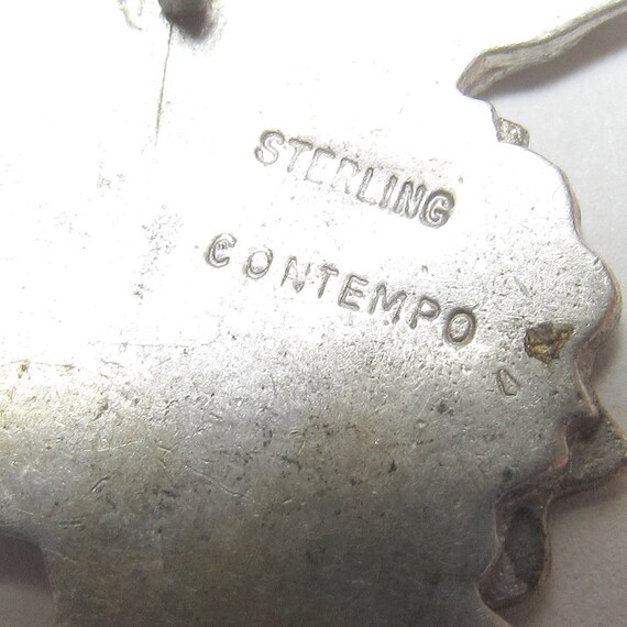 Rare CONTEMPO Sterling Silver Handmade Woman In H… - image 4