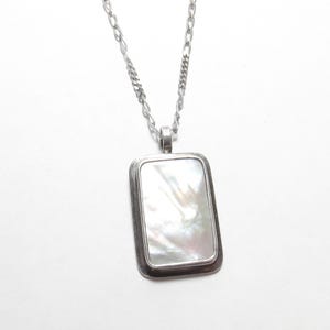 Rectangle Silver Pendant Vintage - Etsy