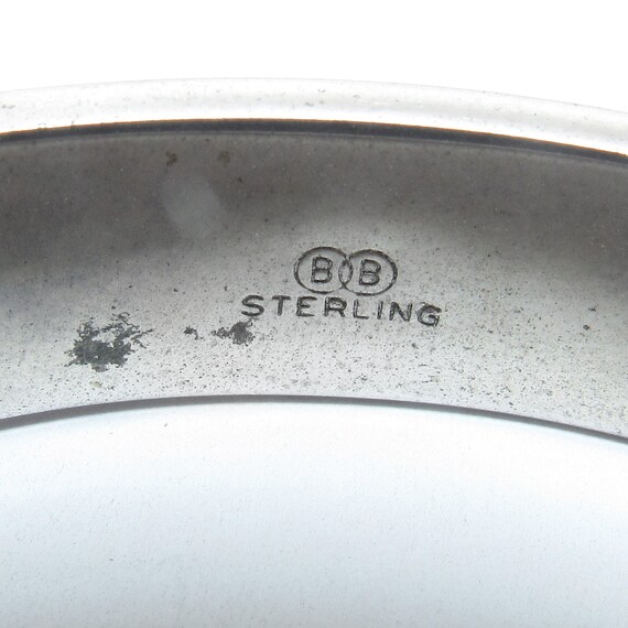 BINDER BROS Sterling Silver Black Enamel Etched B… - image 6