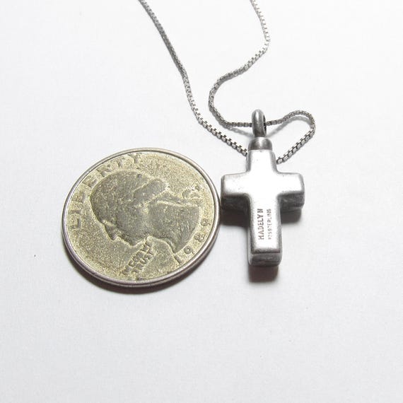 MADELYN Sterling Silver Basic Cross Urn Mourning … - image 3
