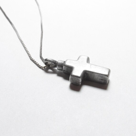 MADELYN Sterling Silver Basic Cross Urn Mourning … - image 2