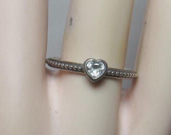 PANDORA ALE Sterling Silver Ct Lab Created Heart Cubic