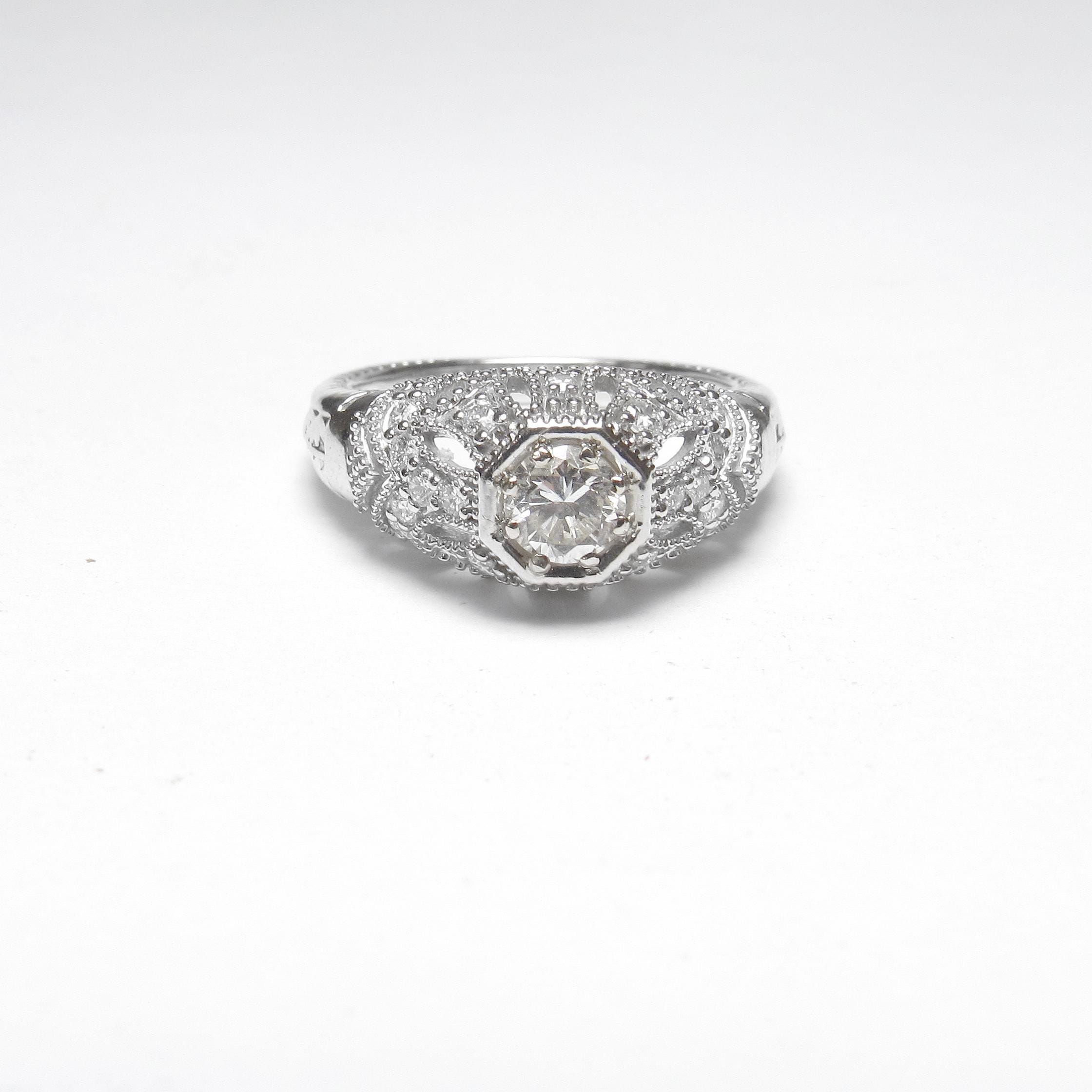 Bague En Or Jaune 18 Carats Avec Diamant Rond Brillant 0,28 Ct - Taille 54, Certificat, Marque Jisha - Neuf Avec étiquettes