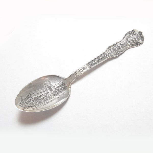 Dated BERT BALL Sterling Silver Louisiana Purchase Exposition Coffee Or Sugar Souvenir Spoon 1902 Edwardian