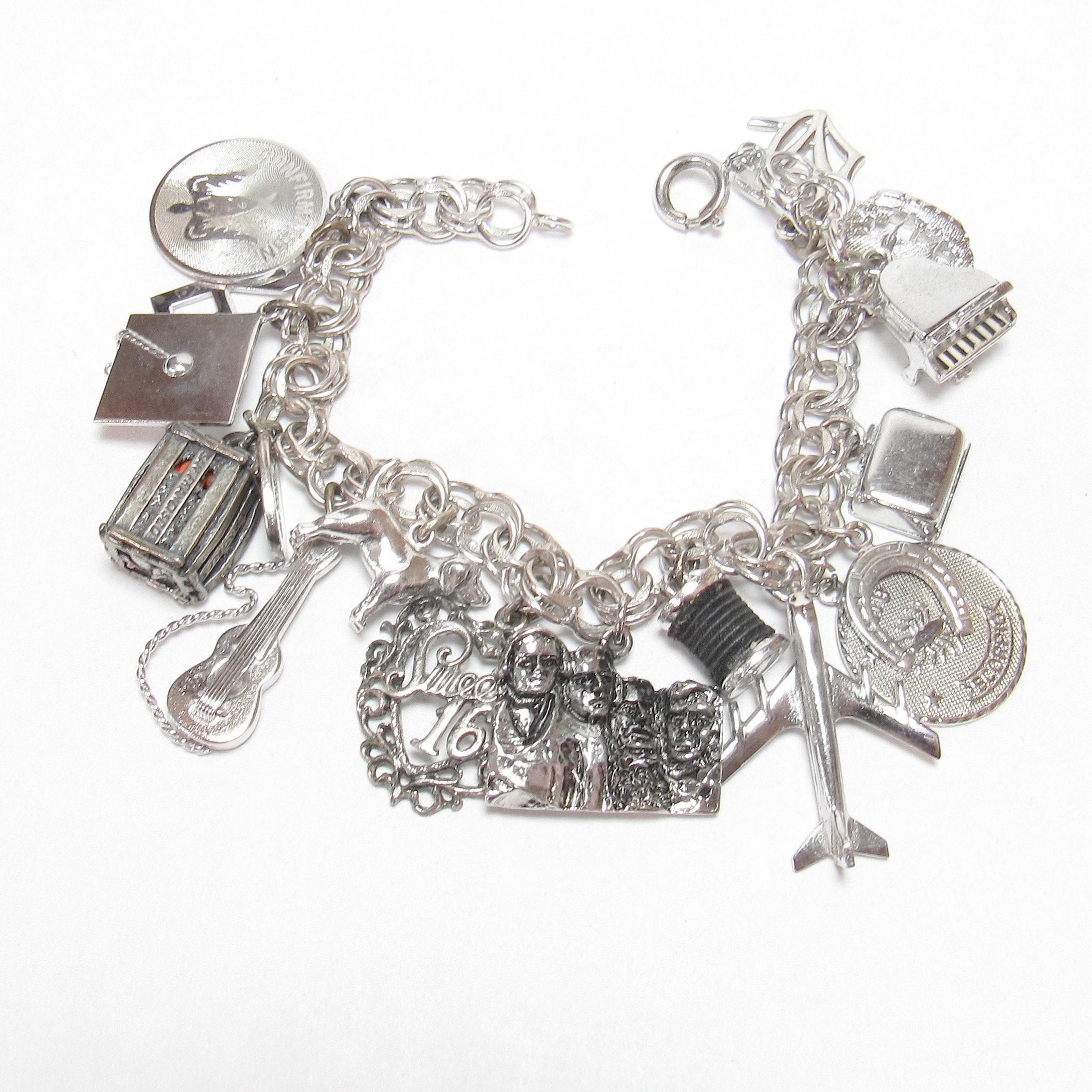 Charm Bangle Bracelet Making Starter Kit – Just Add ScriptCharms Charms! Silver / 5 Kits with 15 Glass Charms