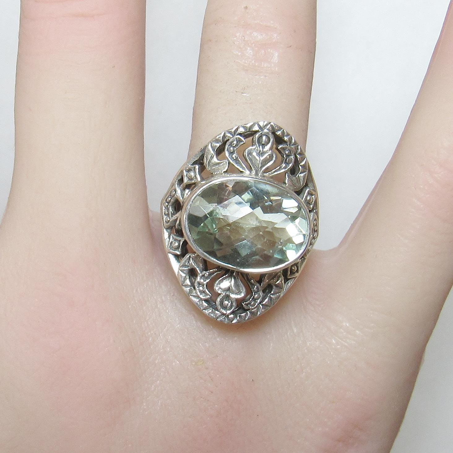 Nicky Butler Silver Rings NICKY BUTLER Sterling Silver 5.00 Ct Natural Green Amethyst Prasiolite ...