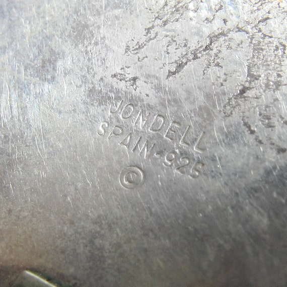 JONDELL Sterling Silver Indent Design Round Clip … - image 4