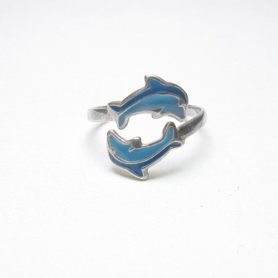 14K Yellow Gold Solid Double Dolphin ByPass Ring 14K Yellow Gold Solid Double Dolphin ByPass Ring