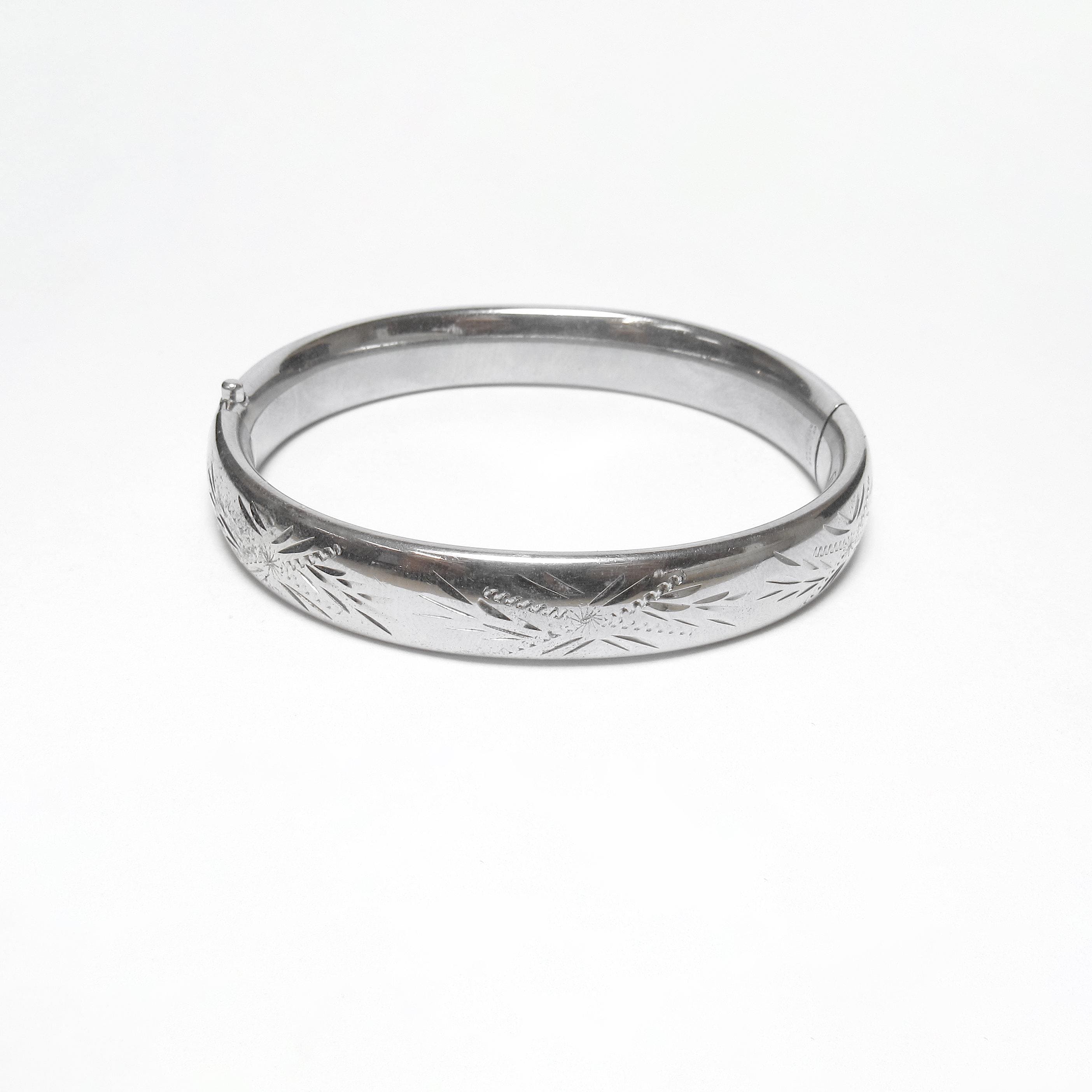 CRAFMERE Sterling Silver Floral Etched 