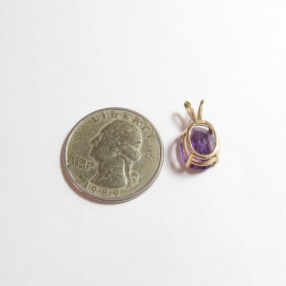 14K Yellow Gold 3.40 Ct Natural Grape Purple Amet… - image 3