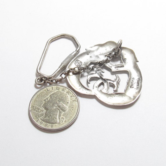 DEMATTEO THORPE Sterling Silver Zodiac Pisces Key… - image 3