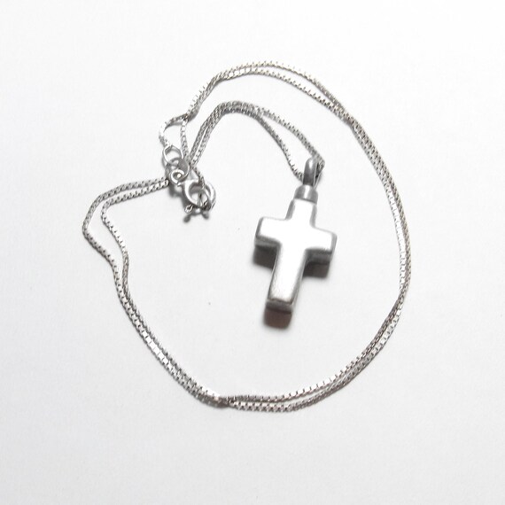 MADELYN Sterling Silver Basic Cross Urn Mourning … - image 5
