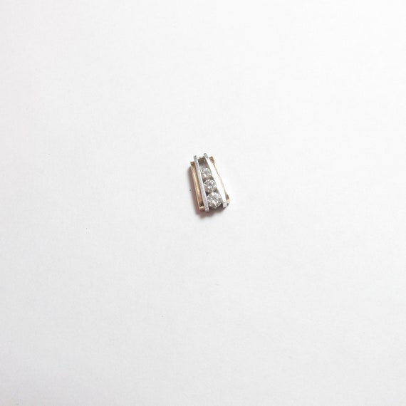 Little 14K Yellow And White Gold 3 Brilliant Cut … - image 1