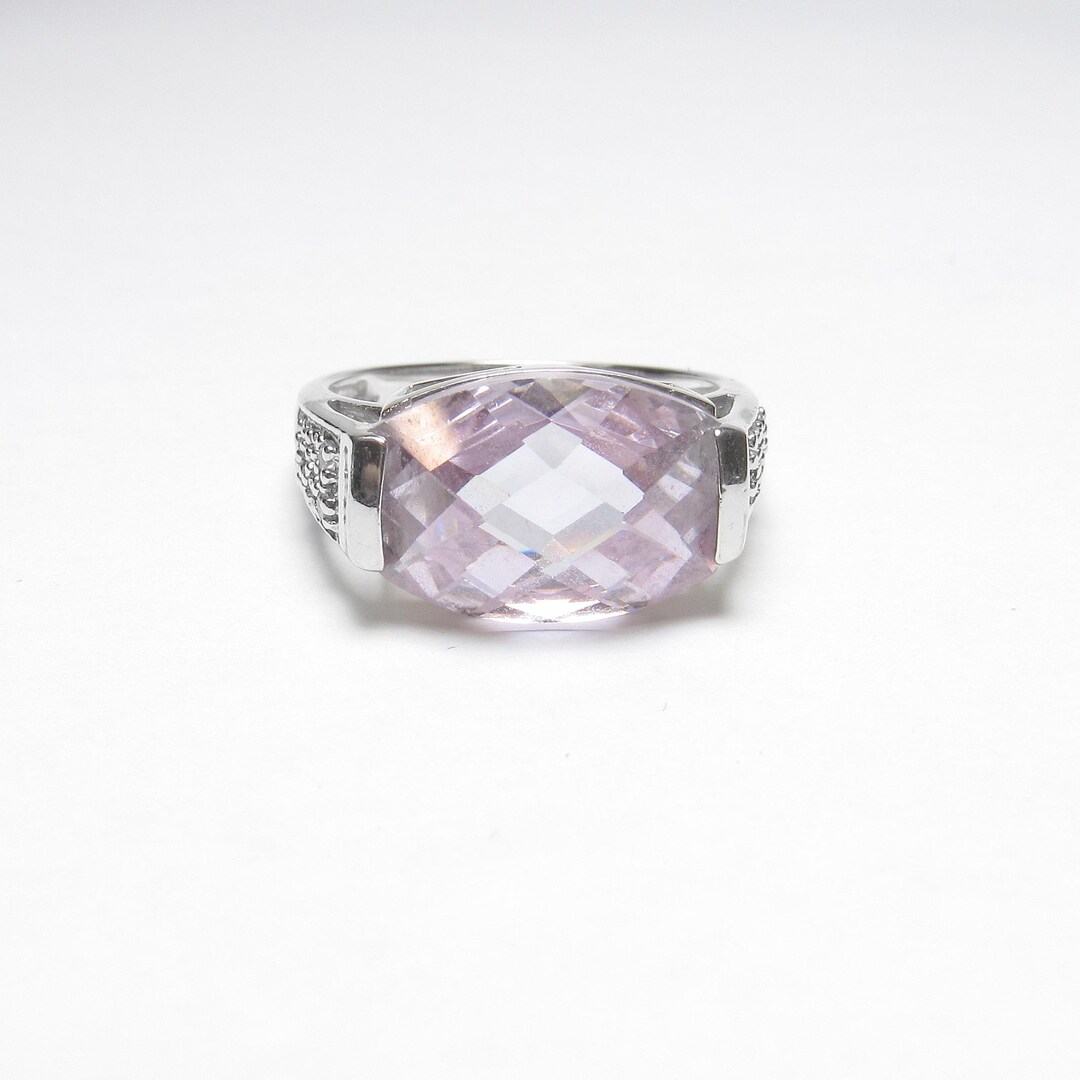 Purple Iced Rings PRIME ART Sterling Silver 7.00 Ct Lab Created Purple Ice Cubic Zirconia ...