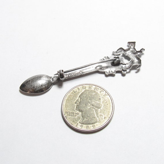 Sterling Silver Horse Rider And Heart Handle Salt… - image 4