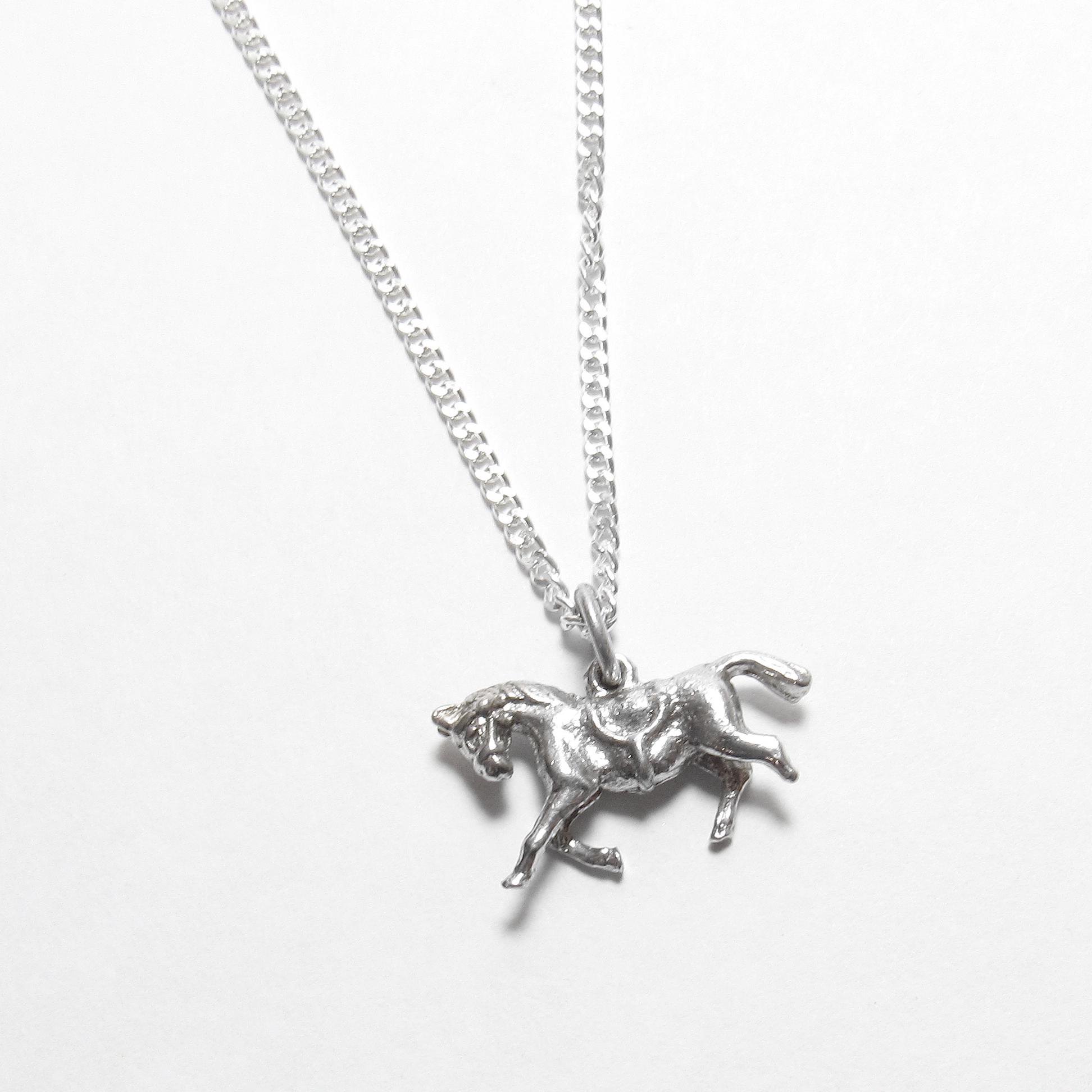 DEALER'S SPECIAL Sterling Silver Saddled Galloping Horse Pendant