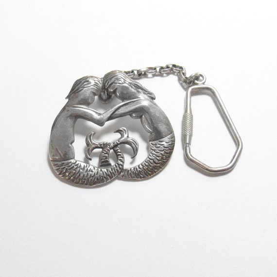 DEMATTEO THORPE Sterling Silver Zodiac Pisces Key… - image 1