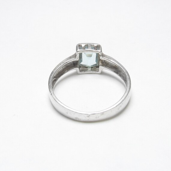 Sterling Silver 0.75 Ct Natural Emerald Cut Ice B… - image 3