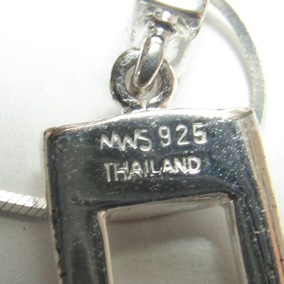 MWS Sterling Silver Simple Rectangle Shape Pendan… - image 5