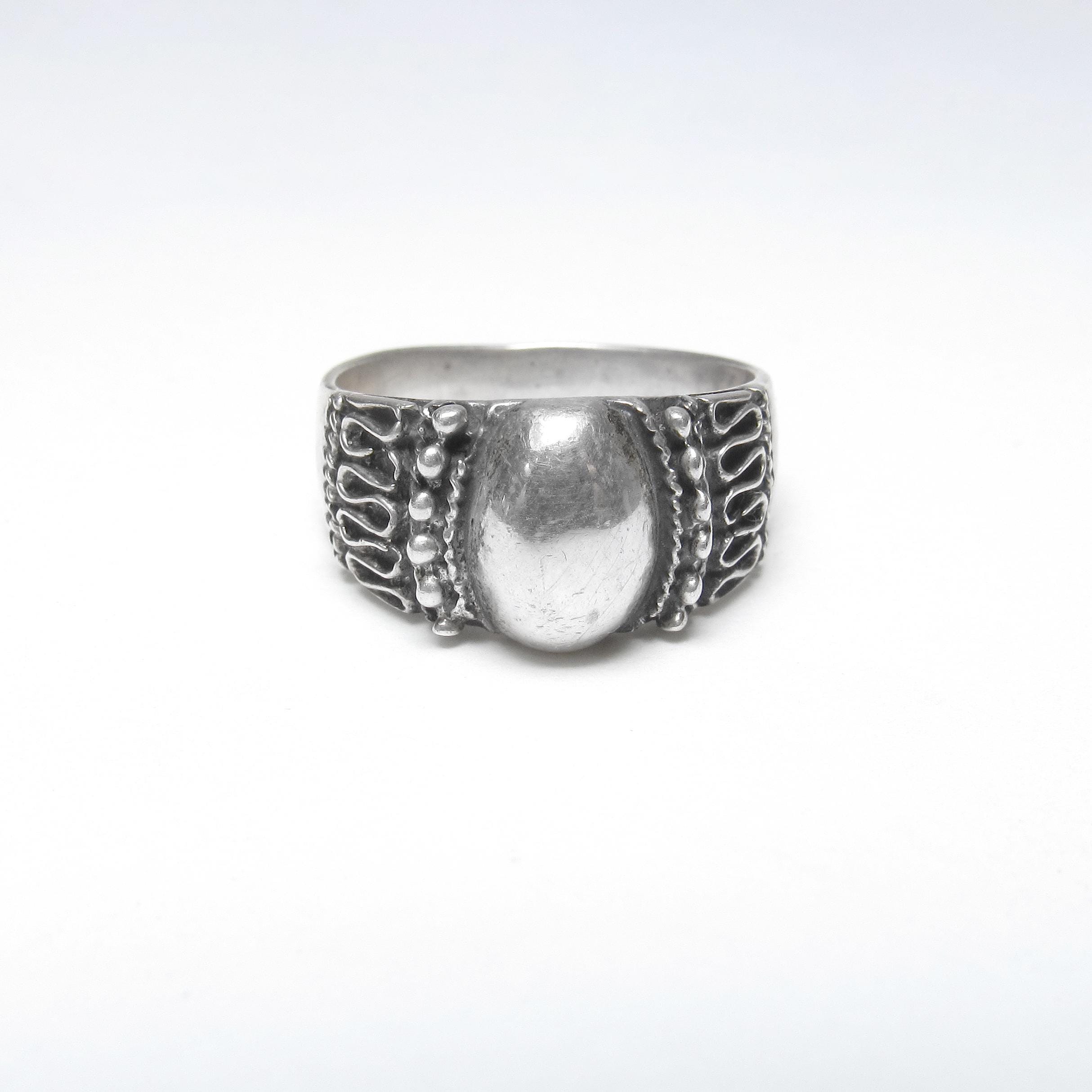 激渋　希少　ヴィンテージ　リング　925 シグネット　ミリタリー　アンティーク ql-r-33-s_0.jpg