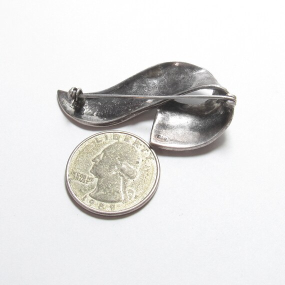 Sterling Silver Rectangle And Round Marcasite Clu… - image 3