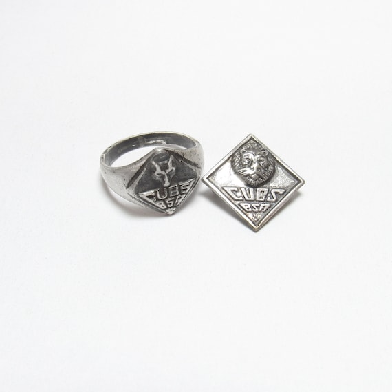 JEWELRY SET Sterling Silver BSA Boy Scouts of America Cubs Ring and Pin 1960 s Vintage Etsy UK