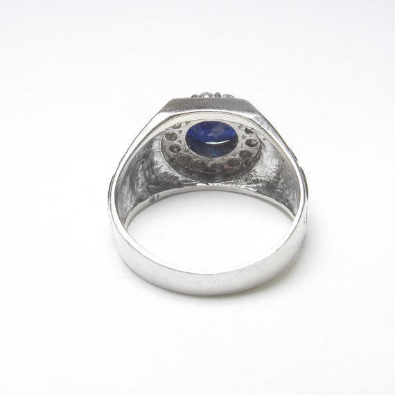 JLQ 14K White Gold 2.35 Ct Natural Oval Cobalt Bl… - image 3