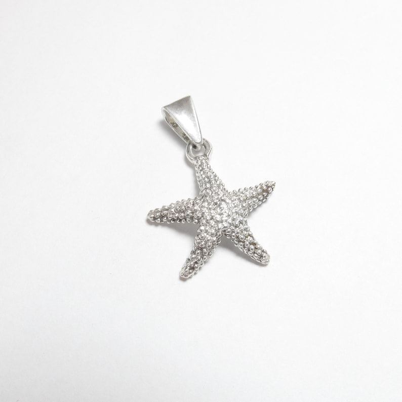Sterling Silver Detailed Five Point Starfish Pendant Vintage - Etsy