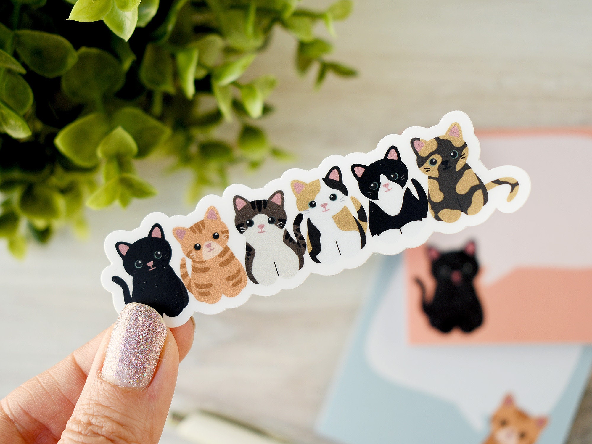 Cute Cat Sticker Decal, Waterproof Vinyl, Laptop Stickers - Etsy