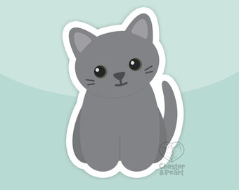 Gray cat magnet, waterproof vinyl car magnet, cute die cut refrigerator magnets, cute cartoon grey cat locker or fridge magnet