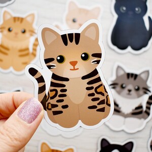 Brown bengal cat magnet, waterproof vinyl car magnet, cute refrigerator magnets, cartoon bengal cat locker or fridge magnet