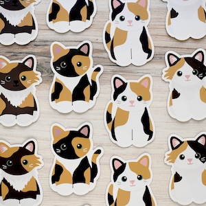 Calico cat magnet, waterproof vinyl car magnet, cute die cut refrigerator magnets, cute cartoon calico cat locker or fridge magnet