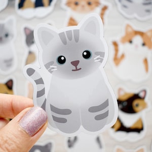 Lynx point Siamese cat magnet, waterproof vinyl car magnet, cute refrigerator magnets, cartoon Siamese cat locker or fridge magnet