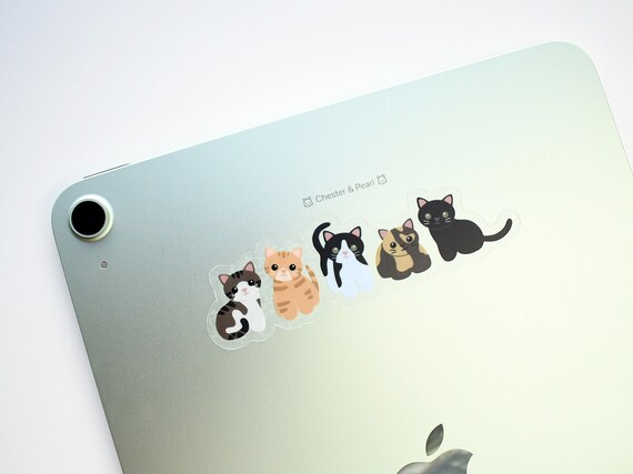 Cute Cat Sticker Decal Cat Water Bottle Stickers Cat - Etsy